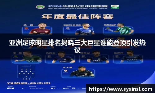 亚洲足球明星排名揭晓三大巨星谁能登顶引发热议